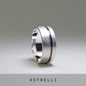 Кольцо из серебра с чернением и матовым покрытием